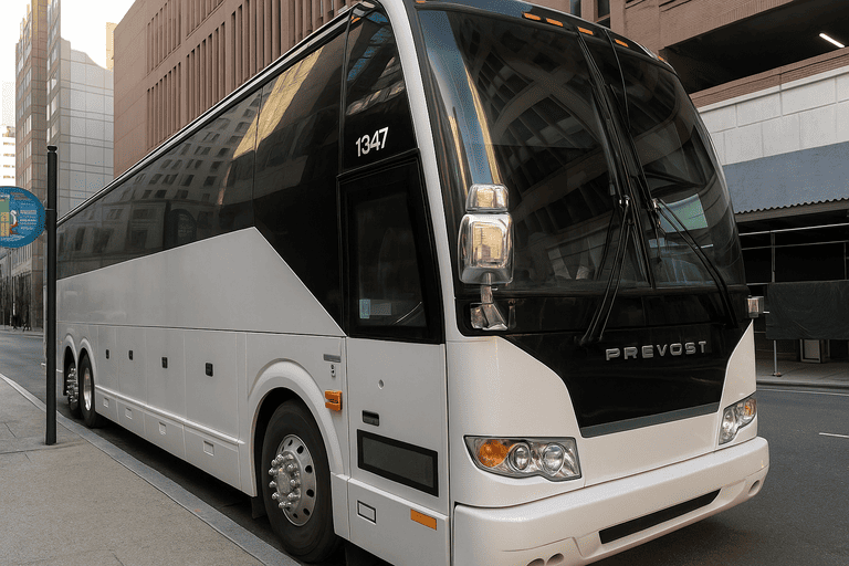 a Mission Coach Bus Service coach bus