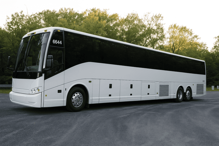 exterior of Mission Coach Bus Service coach bus