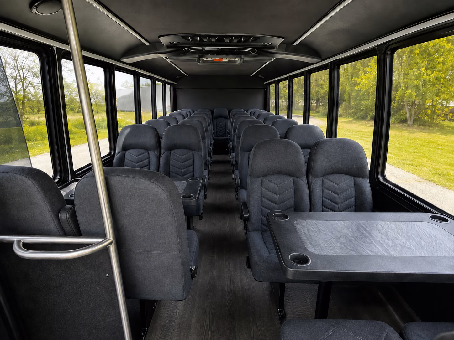 mission 15 passenger minibus interior