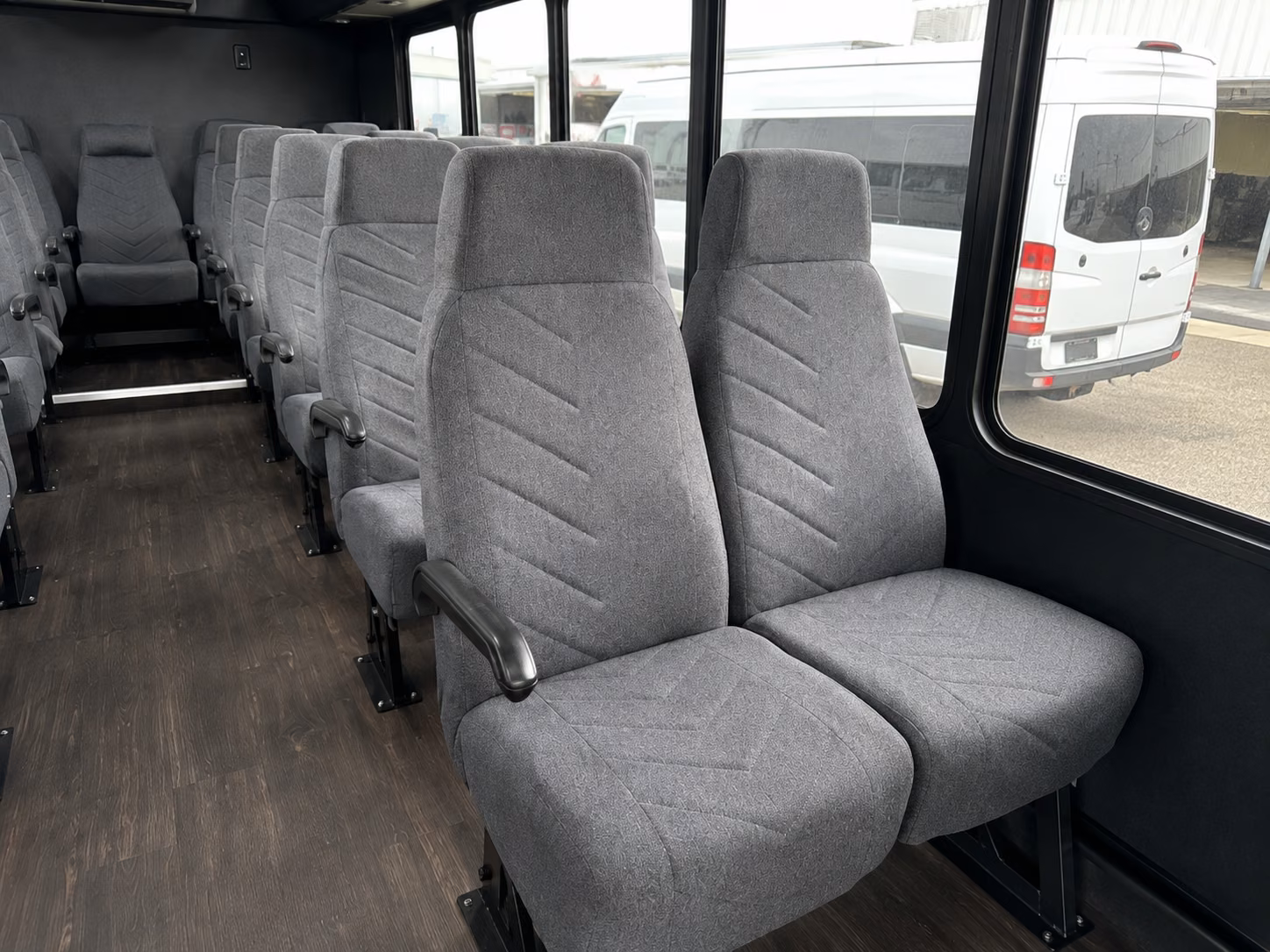 mission 18 passenger minibus inside