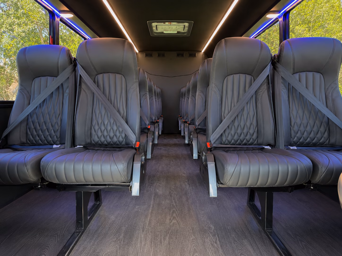 mission 20 passenger minibus interior