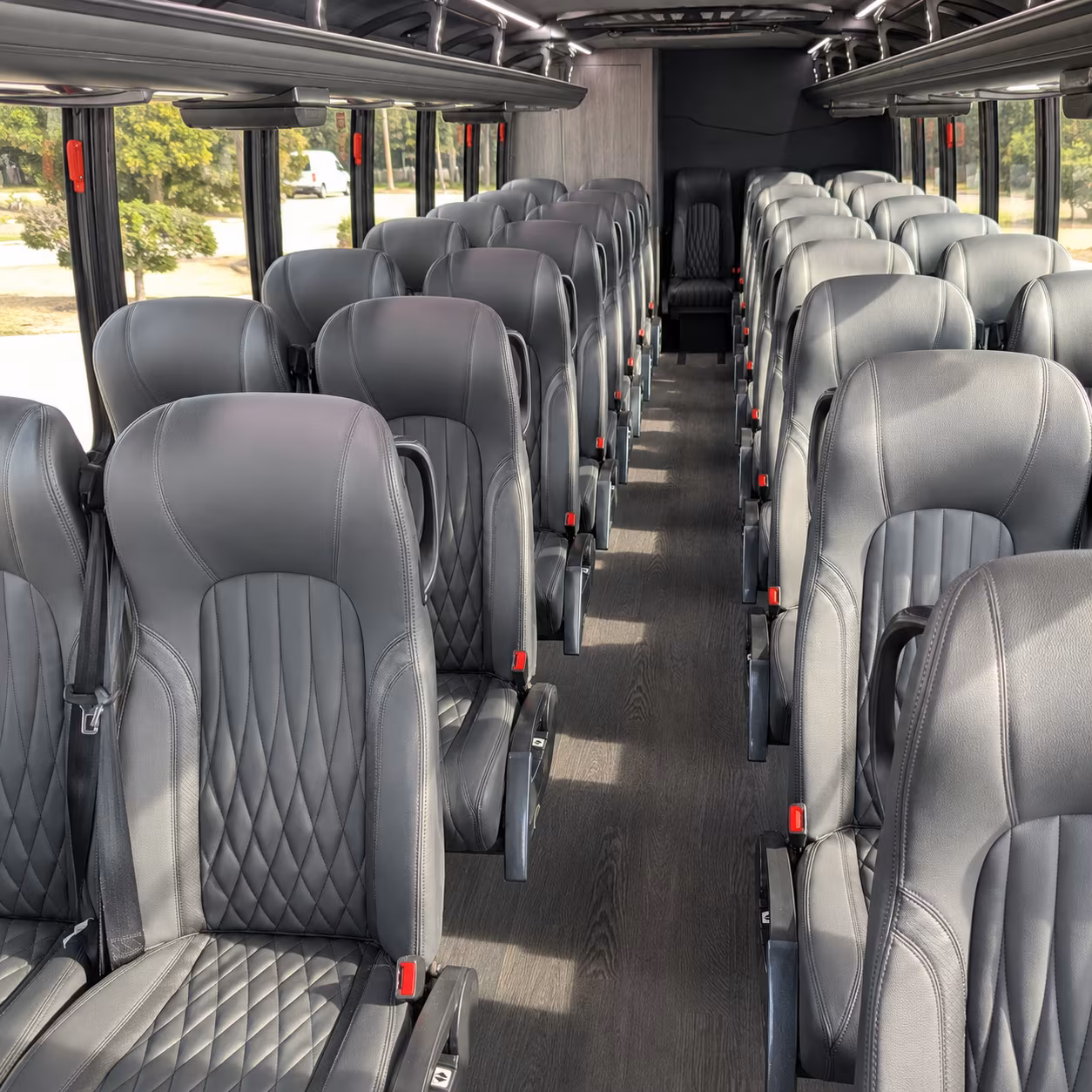 mission 25 passenger minibus inside