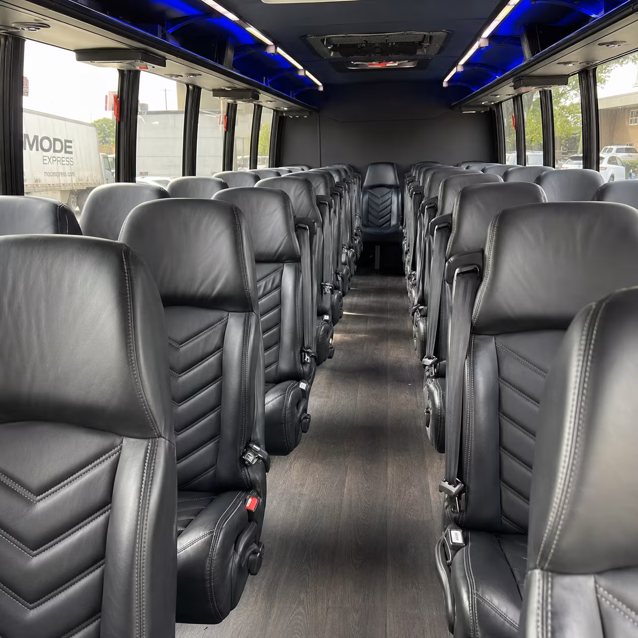 mission 30 passenger minibus inside