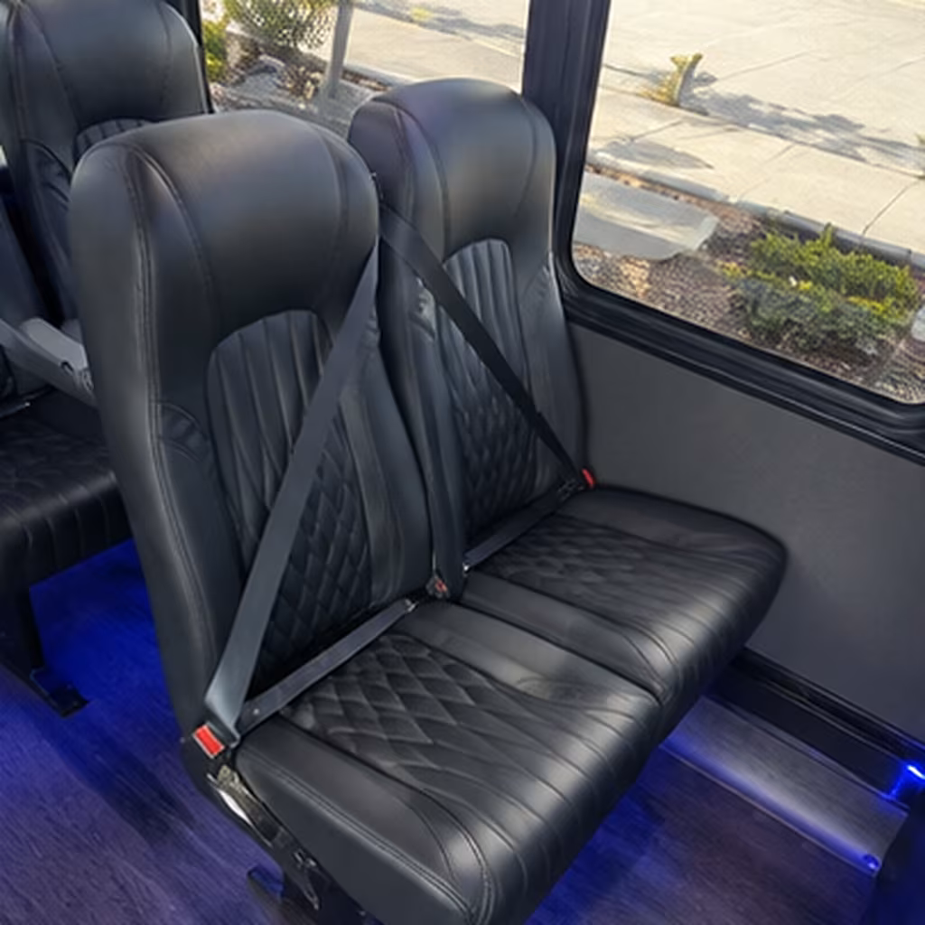 mission 35 passenger minibus inside