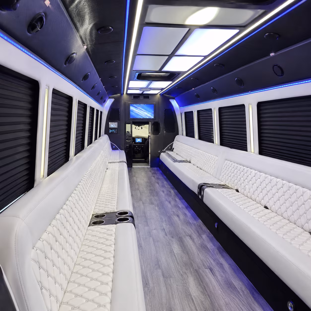 mission party bus rental interior