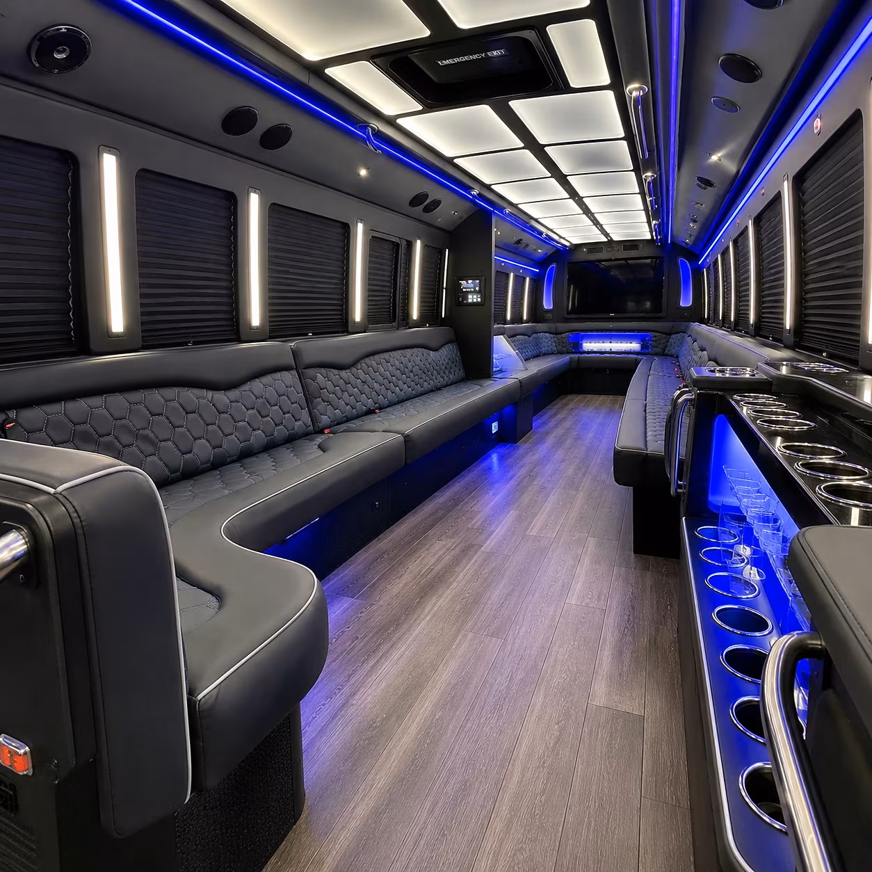 mission party bus rentals inside