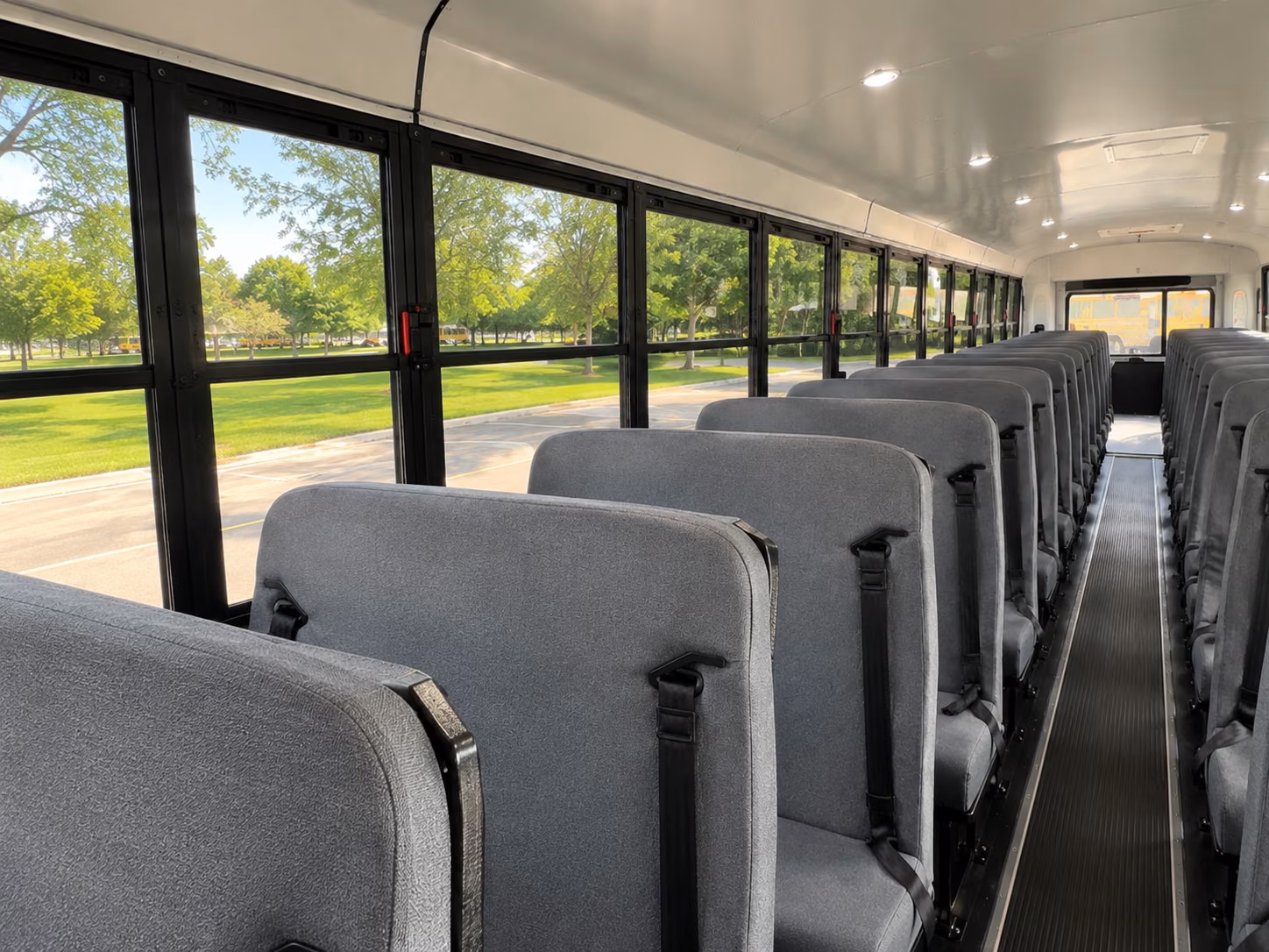 mission school bus inside