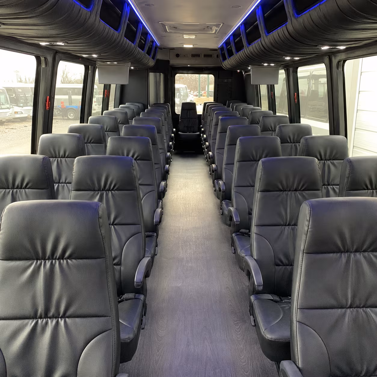 wedding guest shuttle buses between mission hotels and ceremony venues